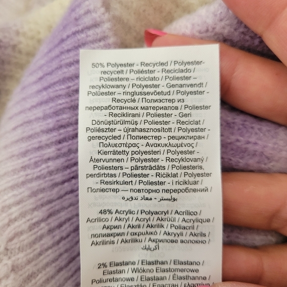 Vero Moda Stripe Knit Crop Sweater M - Picture 5 of 8